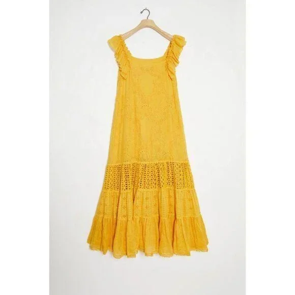 Anthropologie Payal Jain Fallon Eyelet Maxi Dress - Picture 6 of 8